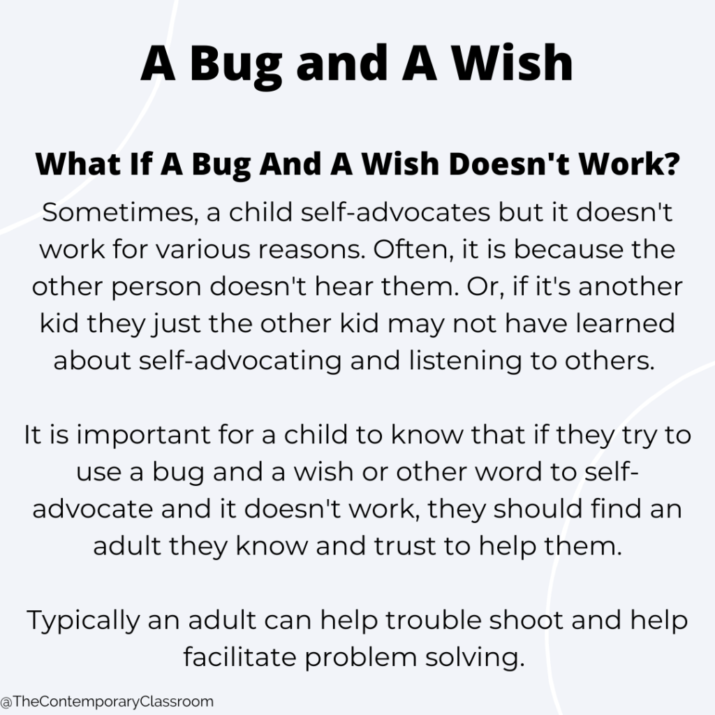 A Bug And A Wish: A Strategy To Help Kids Self-Advocate